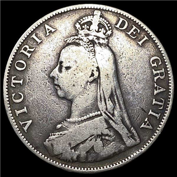 1900 Great Britain Silver Crown NEARLY UNCIRCULATED