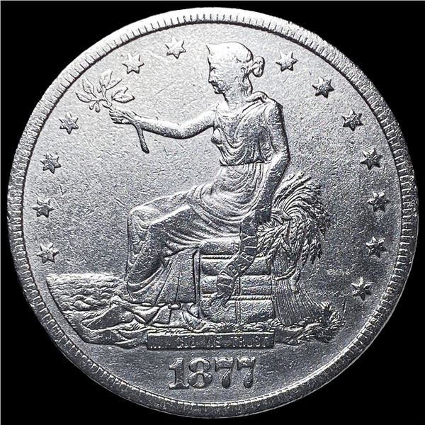 1877 Silver Trade Dollar NEARLY UNCIRCULATED