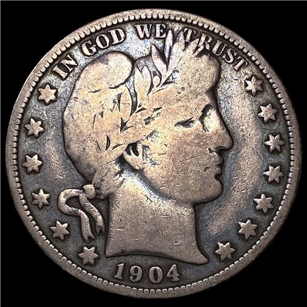 1904-O Silver Barber Half Dollar LIGHTLY  CIRCULATED
