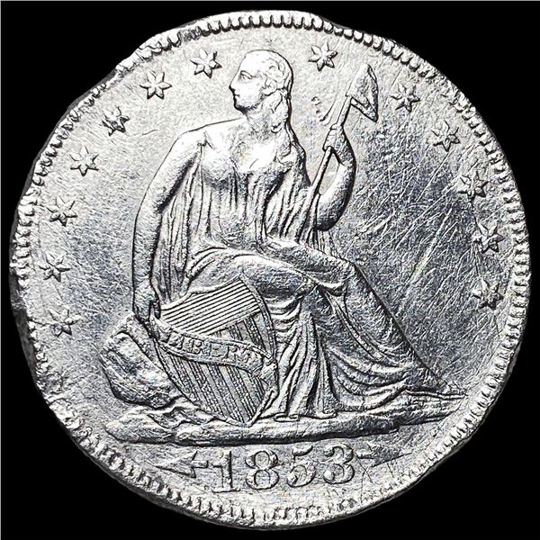 1853 Arrows/Rays Seated Liberty Half Dollar HIGH GRADE