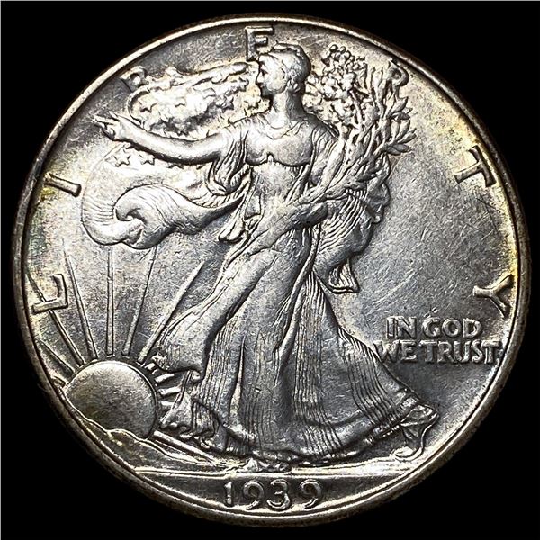 1939-D Silver Walking Liberty Half Dollar CHOICE AU