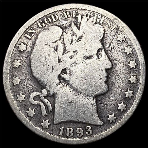 1893-S Silver Barber Half Dollar NICELY  CIRCULATED