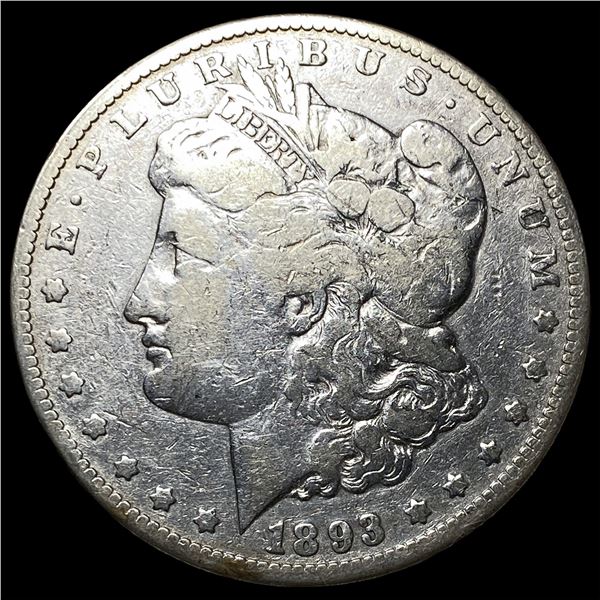 1893-CC Silver Morgan Dollar LIGHTLY  CIRCULATED