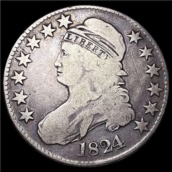1824 Capped Bust Half Dollar LIGHTLY  CIRCULATED