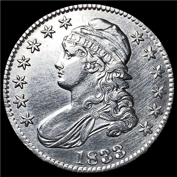 1833 Capped Bust Half Dollar CLOSELY  UNCIRCULATED