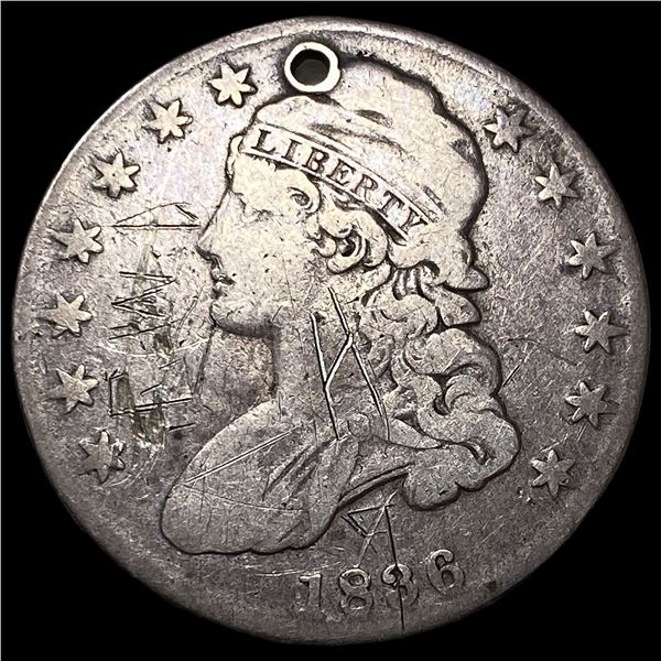 1836 Capped Bust Silver Half Dollar NICELY  CIRCULATED