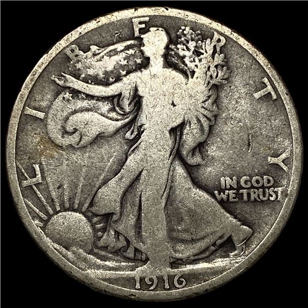 1916 Walking Liberty Half Dollar LIGHTLY  CIRCULATED