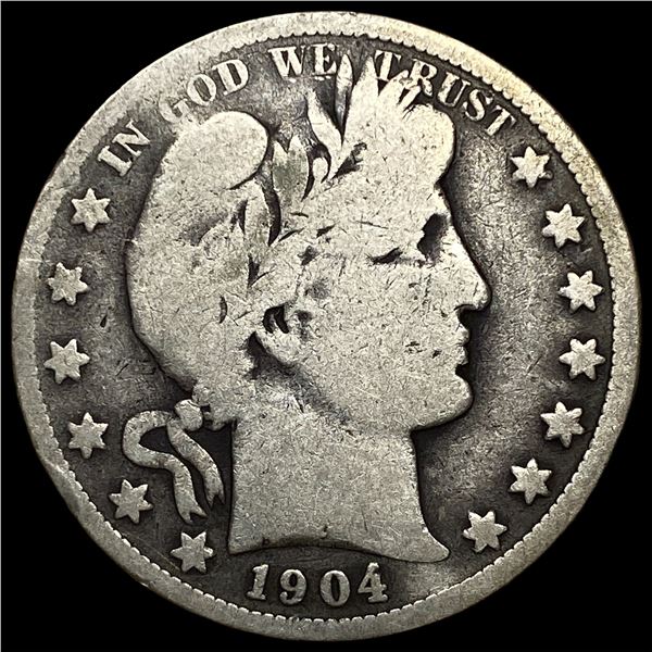1904-S Silver Barber Half Dollar NICELY  CIRCULATED