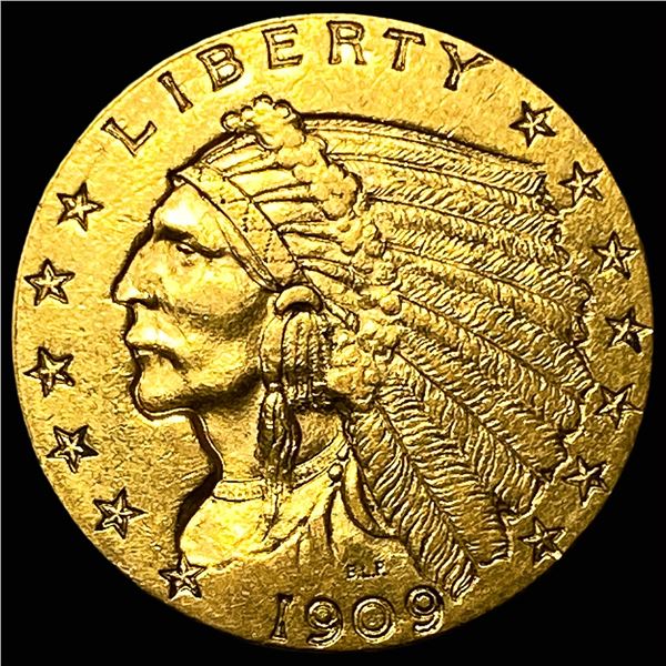 1909 Indian Head Gold $2.50 Quarter Eagle  UNCIRCULATED