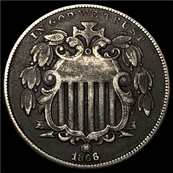 1866 Shield Nickel NEARLY UNCIRCULATED
