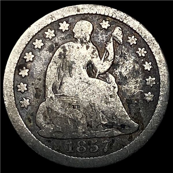 1857 Seated Liberty Half Dime LIGHTLY  CIRCULATED