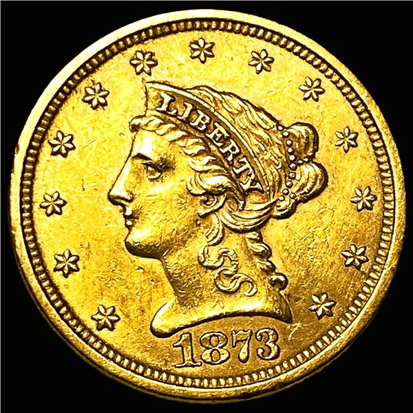 1873 Liberty Head Gold $2.5 Quarter Eagle UNCIRCULATED