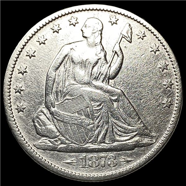 1873 Arrows Silver Seated Liberty Half Dollar CLOSELY UNCIRCULATED