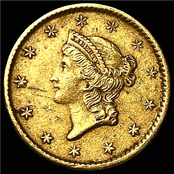 1853 Gold $1 Liberty Head Type 1 CLOSELY UNCIRCULATED