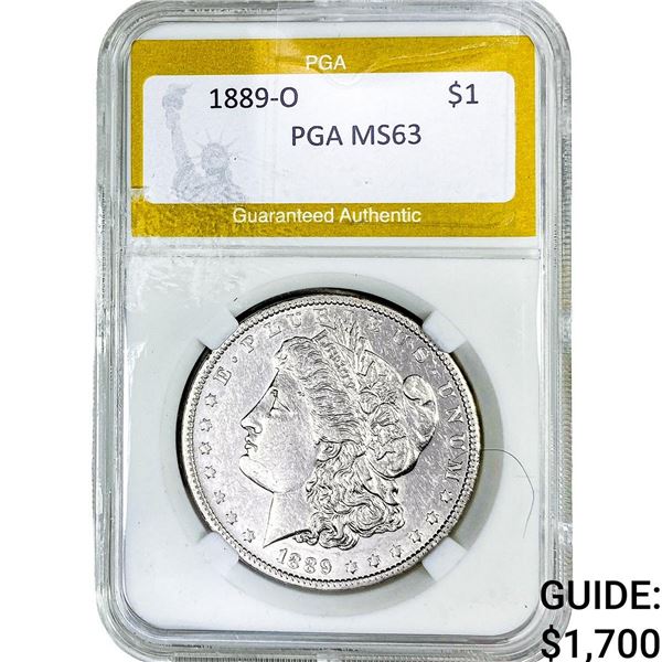 1889-O Morgan Silver Dollar PGA MS63