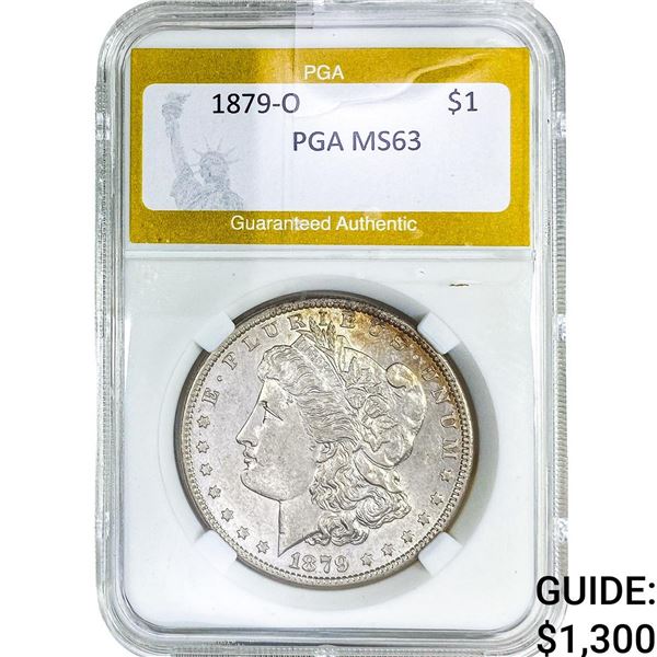 1879-O Morgan Silver Dollar PGA MS63