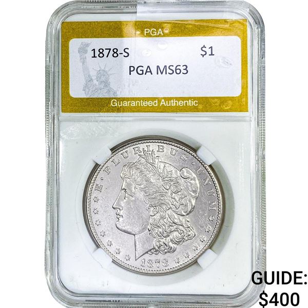 1878-S Morgan Silver Dollar PGA MS63