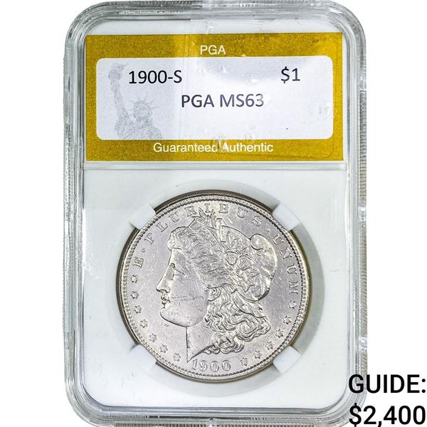 1900-S Morgan Silver Dollar PGA MS63