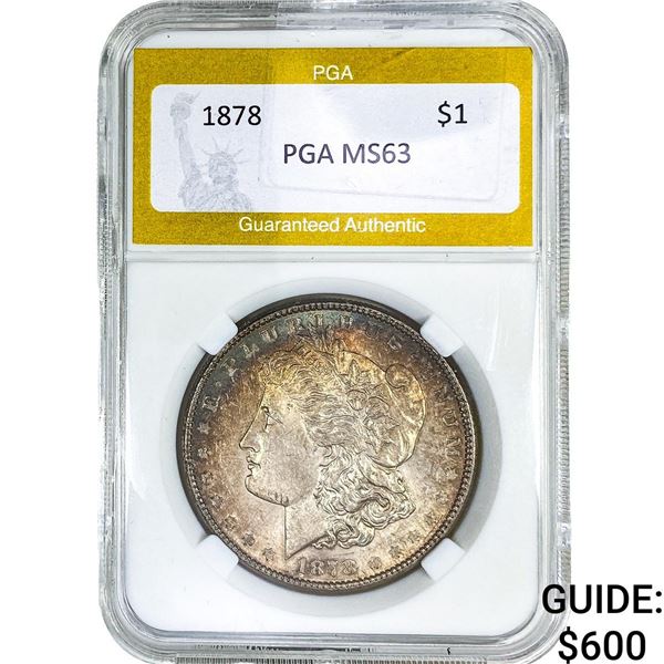 1878 Morgan Silver Dollar PGA MS63