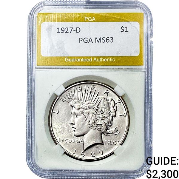 1927-D Silver Peace Dollar PGA MS63