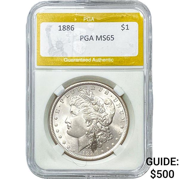 1886 Morgan Silver Dollar PGA MS65