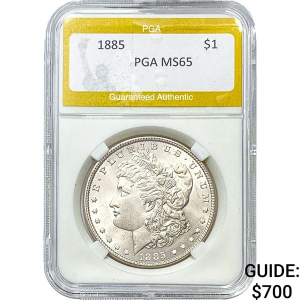 1885 Morgan Silver Dollar PGA MS65