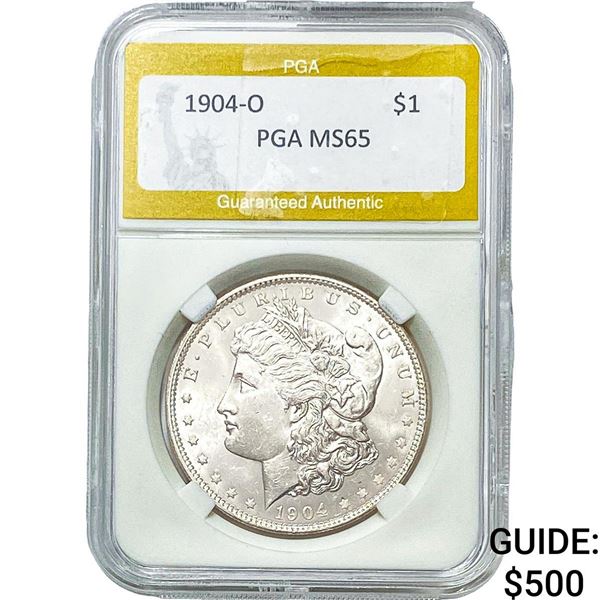 1904-O Morgan Silver Dollar PGA MS65