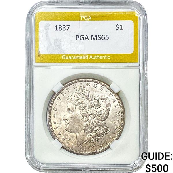 1887 Morgan Silver Dollar PGA MS65