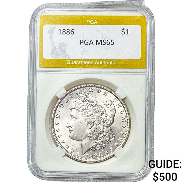 1886 Morgan Silver Dollar PGA MS65