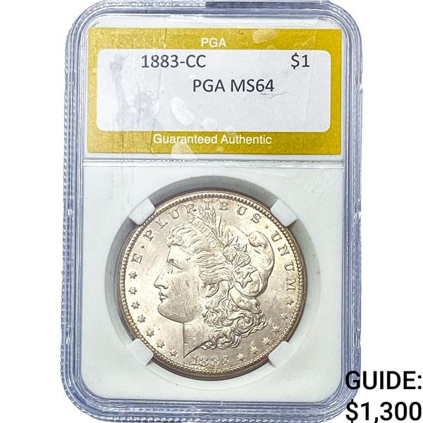 1883-CC Morgan Silver Dollar PGA MS64