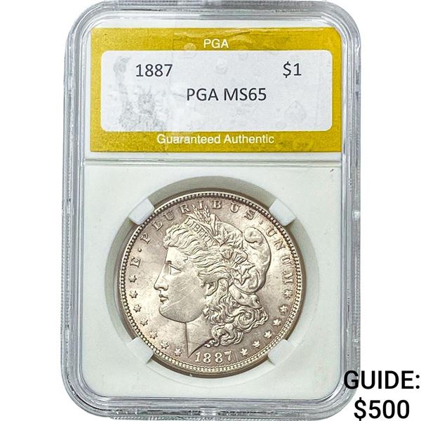 1887 Morgan Silver Dollar PGA MS65