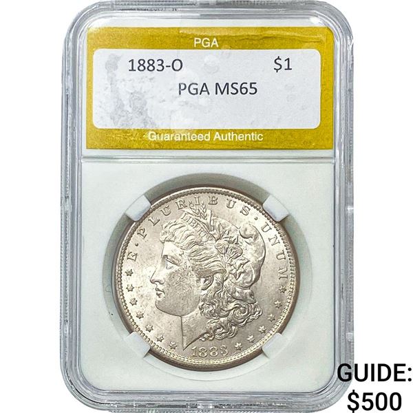 1883-O Morgan Silver Dollar PGA MS65