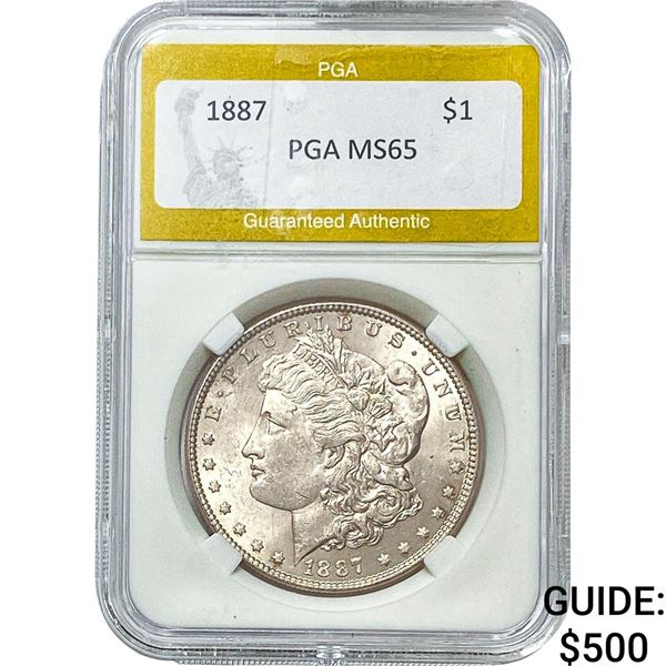1887 Morgan Silver Dollar PGA MS65