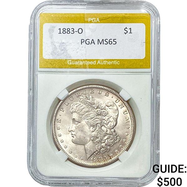 1883-O Morgan Silver Dollar PGA MS65
