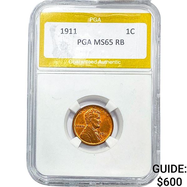 1911 Wheat Cent PGA MS65