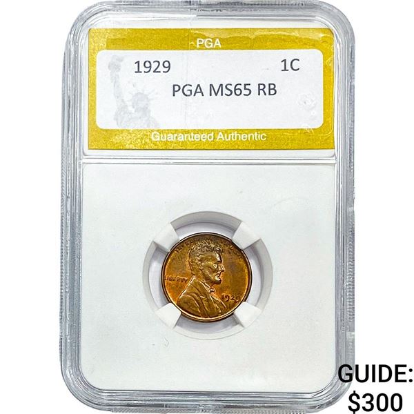 1929 Wheat Cent PGA MS65 RB