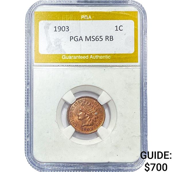 1903 Indian Head Cent PGA MS65 RB