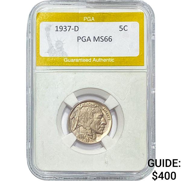 1937-D Buffalo Nickel PGA MS66