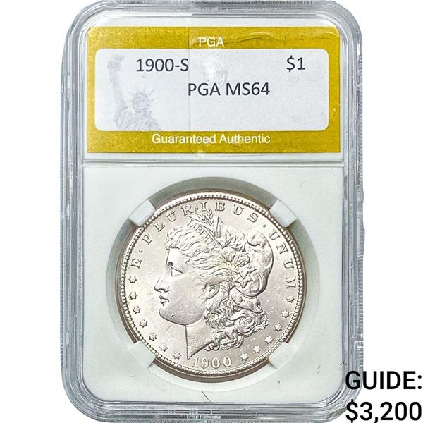 1900-S Morgan Silver Dollar PGA MS64