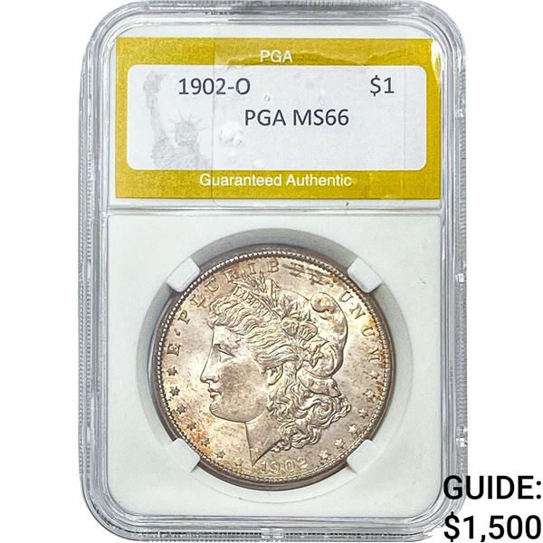 1902-O Morgan Silver Dollar PGA MS66