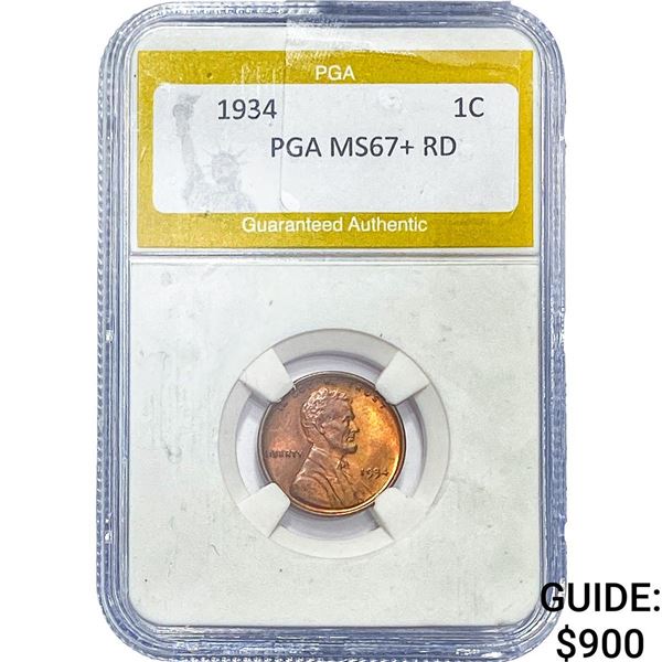 1934 Wheat Cent PGA MS67+ RB