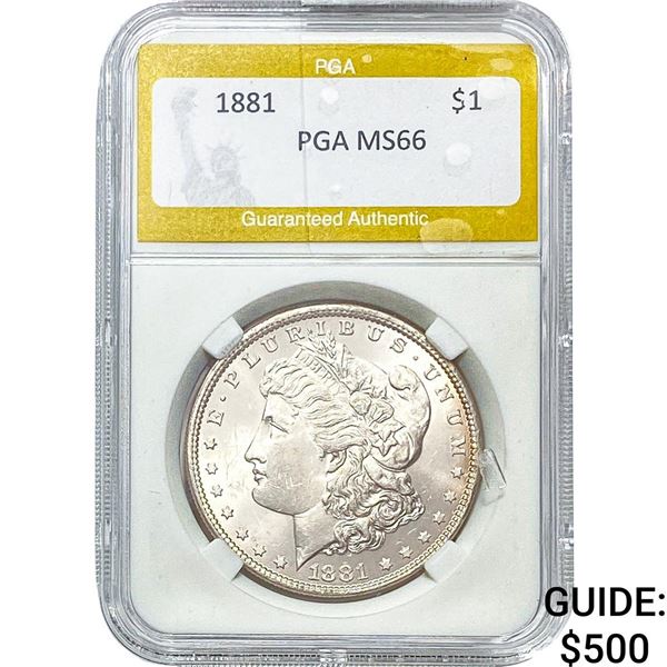 1881 Morgan Silver Dollar PGA MS66