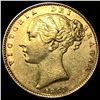 Image 1 : 1863 Gold Sovereign Victoria Shield Back GEM  BU