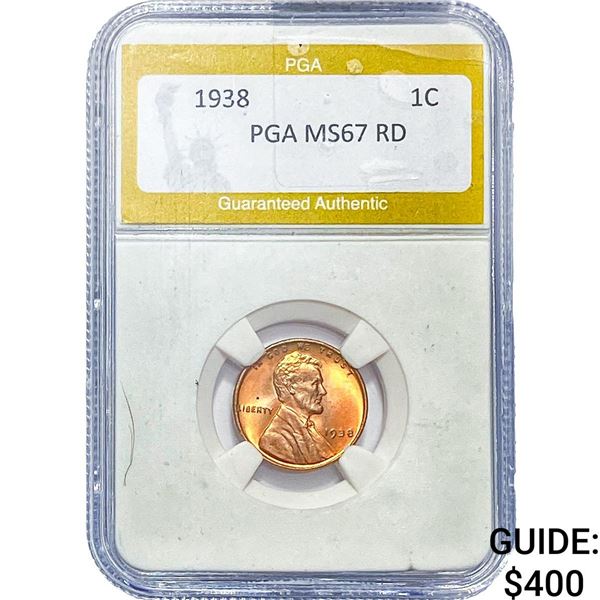 1938 Wheat Cent PGA MS67 RD