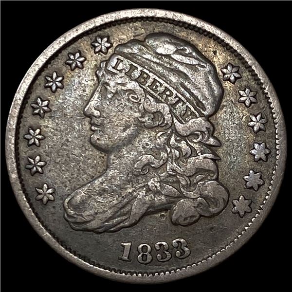 1833 Capped Bust Dime NEARLY UNCIRCULATED