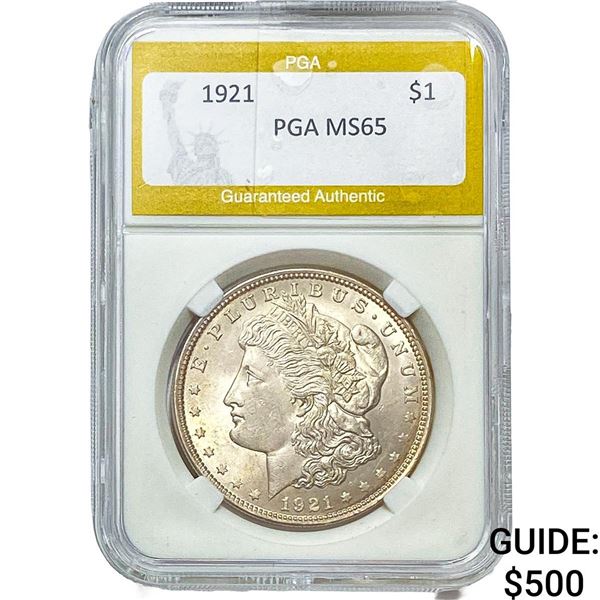 1921 Morgan Silver Dollar PGA MS65