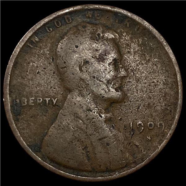 1909-S Lincoln Wheat Cent NICELY CIRCULATED