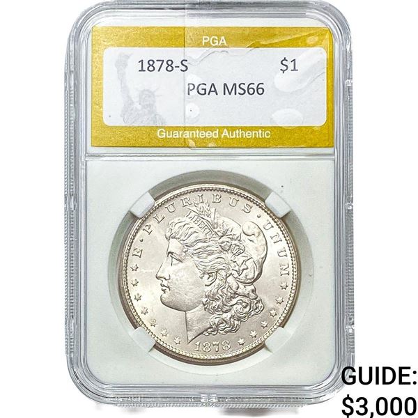 1878-S Morgan Silver Dollar PGA MS66