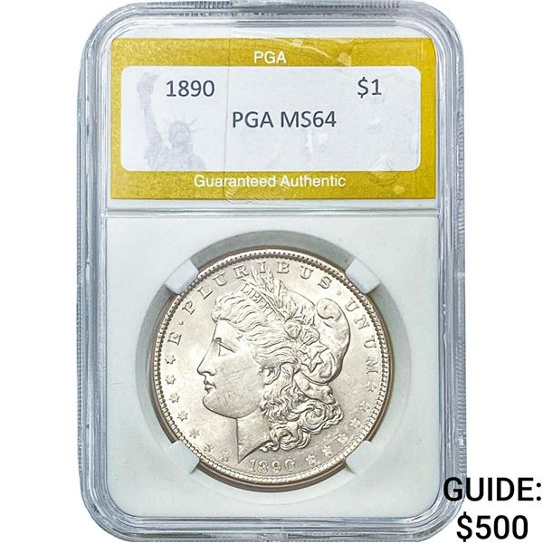 1890 Morgan Silver Dollar PGA MS64