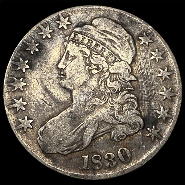 1830 Capped Bust Half Dollar CHOICE AU